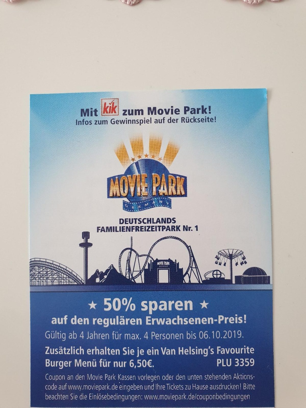 Movie Park Gutschein 2 Für 1 Zum Ausdrucken 2013