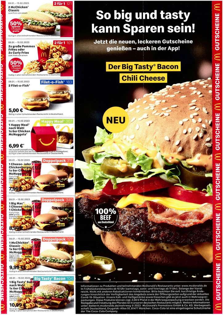 Mcdonalds Gutscheine Ausdrucken November 2015