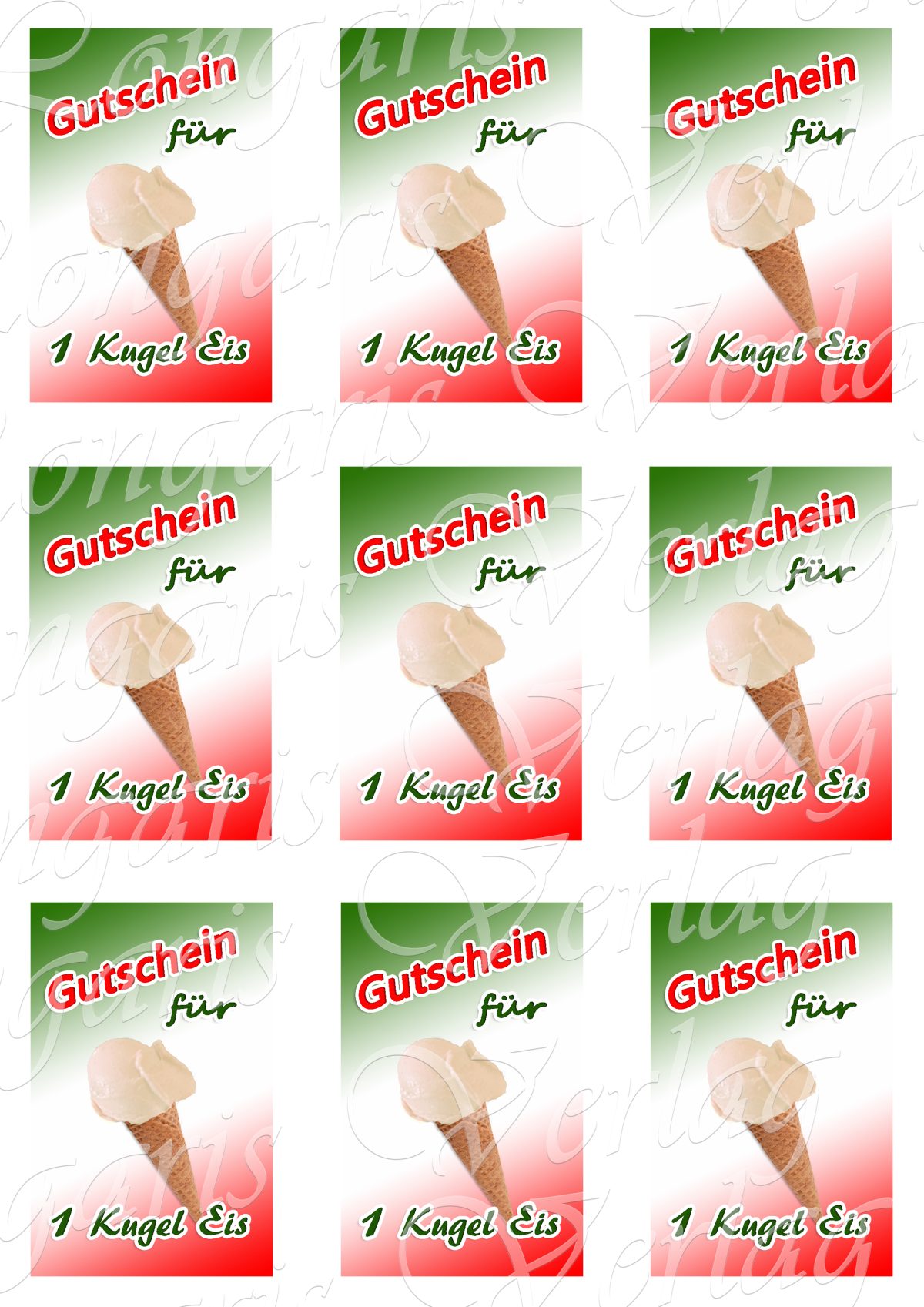 Gutschein Eis Ausdrucken