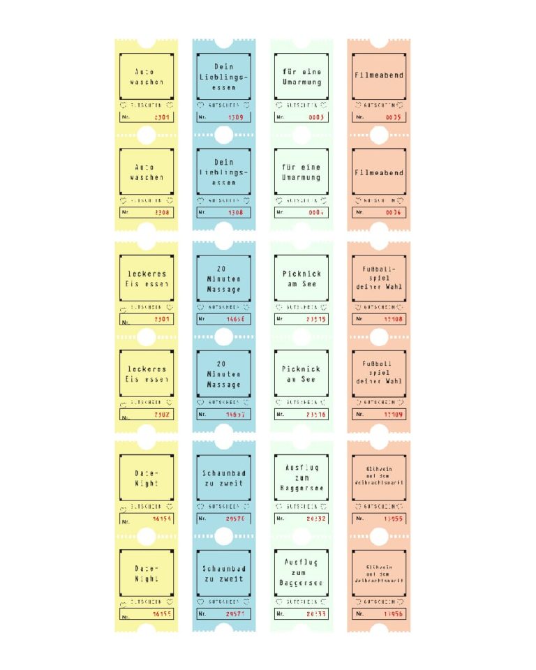Gutscheine Für Freundin Zum Ausdrucken